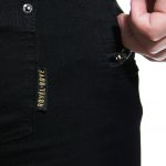 Black Stretch Fitted Denim