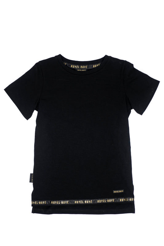 Black Essential Crew Neck Tee